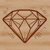 Stylized Diamond Shape Vector Graphics A high-resolution vector image of a stylized diamond shape.