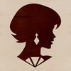 A geometric shape with angular facets and symmetrical edges.
