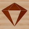 Elegant Geometric Symbol A geometric shape with pointed facets, symbolizing luxury and elegance.