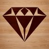 A geometric shape forming the outline of a diamond.
