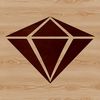 A geometric shape featuring a stylized diamond cutout, suitable for digital design projects.