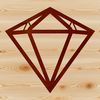 Beautiful Diamond Clip Art SVG File A geometric shape made up of points and lines, this vector graphic represents a diamond.