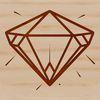 Geometric Diamond SVG Icon A geometric diamond shape created as a scalable vector graphic (SVG) illustration.