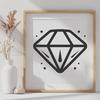 Artistic Diamond In PDF And PNG