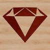 Simple Diamond Shape SVG Icon A simple, geometric diamond shape created as a vector graphic.