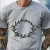 Christian Symbolism in a Thorny Crown A crown made from intertwined thorns, symbolic of Christian devotion and sacrifice.