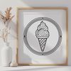 Delicious Digital Dessert Design Illustrative ice cream dessert design for digital artwork.
