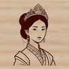 An illustration of a girl dressed in a formal princess costume, suitable for various uses such as clip art or vector design.
