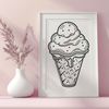 A colorful illustration of a scoop of ice cream, suitable for web and digital applications.