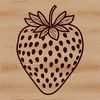 Digital Strawberry Clipart Image A digital illustration of a single strawberry in vector format.