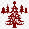 A classic Christmas tree silhouette in vector format.
