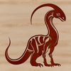 A detailed dinosaur design created as a scalable SVG graphic.