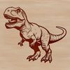 A prehistoric dinosaur icon, depicted in a 2D vector style.