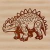 Prehistoric Ankylosaurus Dino Silhouette A prehistoric ankylosaurus dinosaur silhouette in vector format.