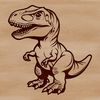 A detailed illustration of a dinosaur species, suitable for cutting machines or laser cutters.