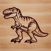 Vector Design: Beautiful Dinosaur Illustration A dinosaur design suitable for cutting machines or laser engraving.