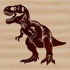 Prehistoric Creatures SVG Illustration A detailed dino design suitable for use with cutting machines or as clip art.
