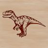A vector graphic image of a dinosaur.