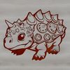 Ankylosaurus Close-up Armor Illustration A close-up illustration of an Ankylosaurus dinosaur's armored body, showcasing its unique features and textures.