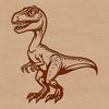 Dinosaur Design SVG File for Cutting Machines A prehistoric dino illustration in vector format, suitable for cutting machine designs.