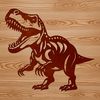 SVG graphic of a large carnivorous dinosaur from the Mesozoic era.