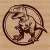 A detailed dinosaur design available as a downloadable SVG file.