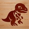 A prehistoric baby dinosaur illustration, suitable for vector art and design projects.