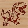Prehistoric Pal Dinosaur Graphics A cartoon-style dinosaur graphic designed with editable paths.