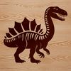 A digital clip art image of a dinosaur, suitable for cutting machine stencils.
