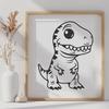 Artistic Baby Dinosaur Digital Drawing