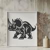 Dinosaur Illustration In SVG, PNG, PDF And DXF Formats