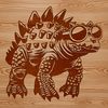 A prehistoric dino illustration rendered in vector format.