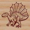 Spinosaurus SVG Graphic Design A detailed illustration of a Spinosaurus, a large carnivorous dinosaur from the Cretaceous period.