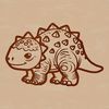 An illustration of an Ankylosaurus dinosaur in a prehistoric landscape.