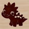 Vector illustration of a small prehistoric dinosaur, suitable for digital design and crafting projects.