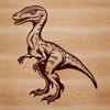 A prehistoric dino illustration made using vector art.