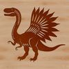 A digital design of a dinosaur, suitable for cutting machines like Cricut or laser cutters, created as a vector image.