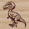 A large prehistoric dinosaur standing upright on two legs.