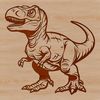 Prehistoric Beast Vector Art A high-resolution vector image of a mighty dinosaur with sharp teeth and claws.