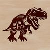 Illustrated prehistoric dino vector graphic