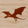 A prehistoric pteranodon in silhouette form, ideal for use in vector design projects.