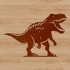 Prehistoric Creature SVG Design A detailed SVG design of a Dinosaur featuring sharp teeth and rough skin texture.