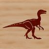 A detailed SVG drawing of a dinosaur for crafting or design projects.
