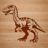 A digital illustration of a prehistoric dinosaur in vector format.