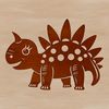 Illustration of a small prehistoric dinosaur in a vector design format.