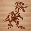 A prehistoric dinosaur illustration in vector format, suitable for digital cutting machines like Cricut.