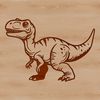 A colorful illustration of a prehistoric dinosaur, suitable for use in graphic design and digital art.