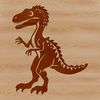 A high-quality digital dinosaur clip art image created with precision graphics.