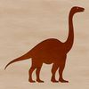 A detailed illustration of a prehistoric Brachiosaurus dinosaur in vector format.