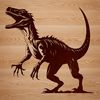 A detailed illustration of a prehistoric dino in vector format.